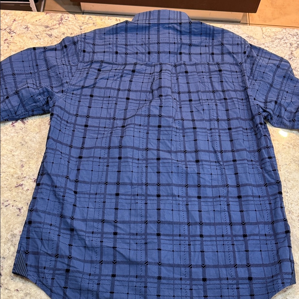 Tommy Bahama Men’s-long-sleeve,plaid button-up shirt Blue/Black Size Small - Picture 7 of 11